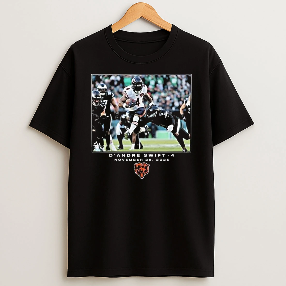 Dandre Swift Chicago Bears Nfl Flash Features Week 13 Big Tall T Shirt
