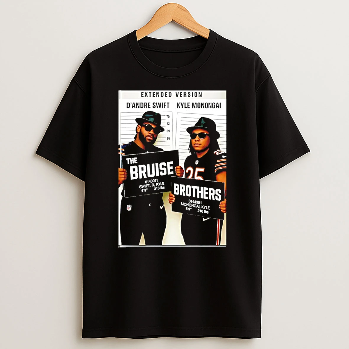 Dandre Swift And Kyle Monangai Da Bears Mugshot T Shirt