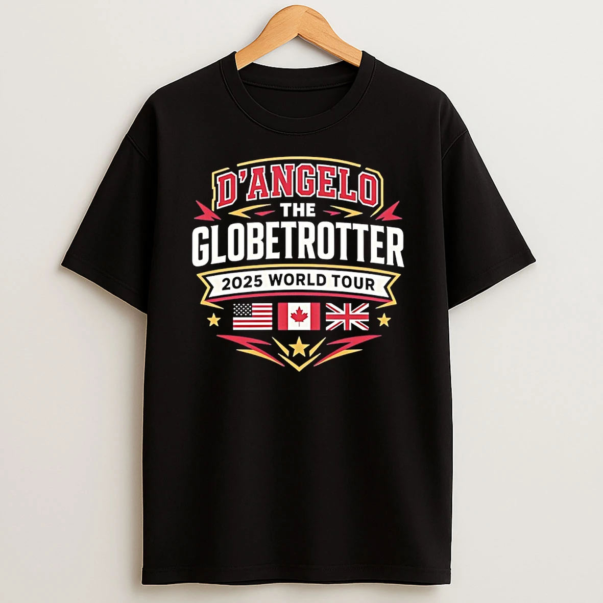 Dangelo The Globetrotter World Tour 2025 T Shirt