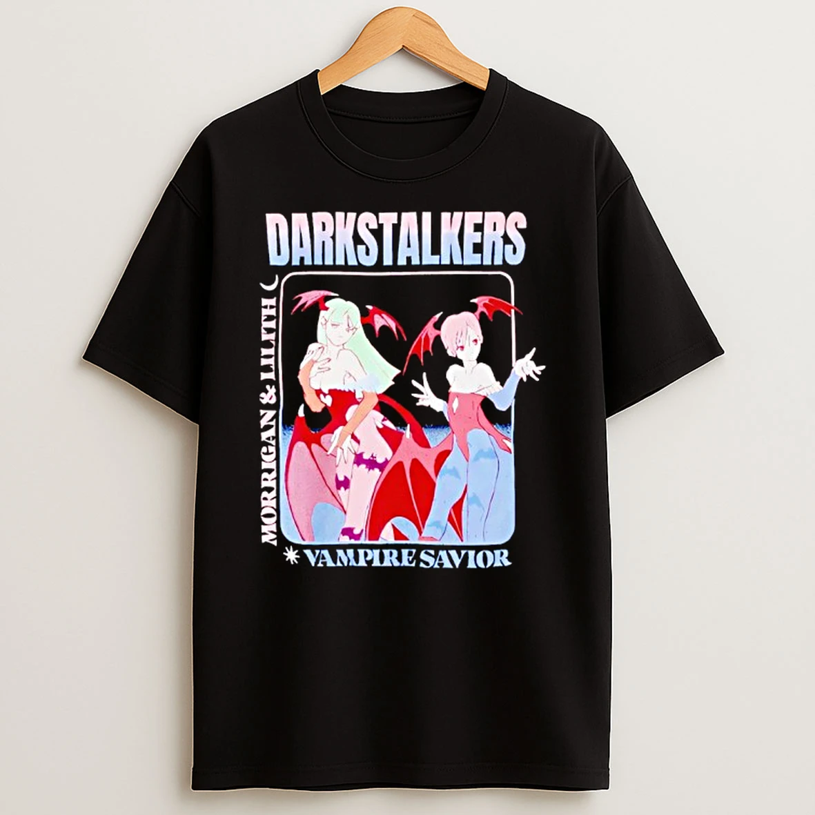 Darkstalkers Morrigan Lilith Vampire Savior T Shirt