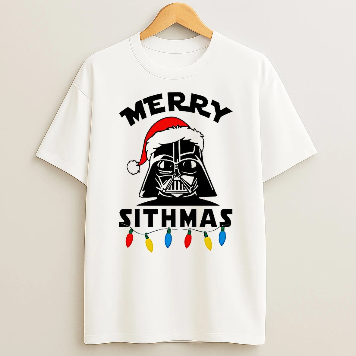 Darth Vader Merry Sithmas Star Wars Christmas Lights T Shirt