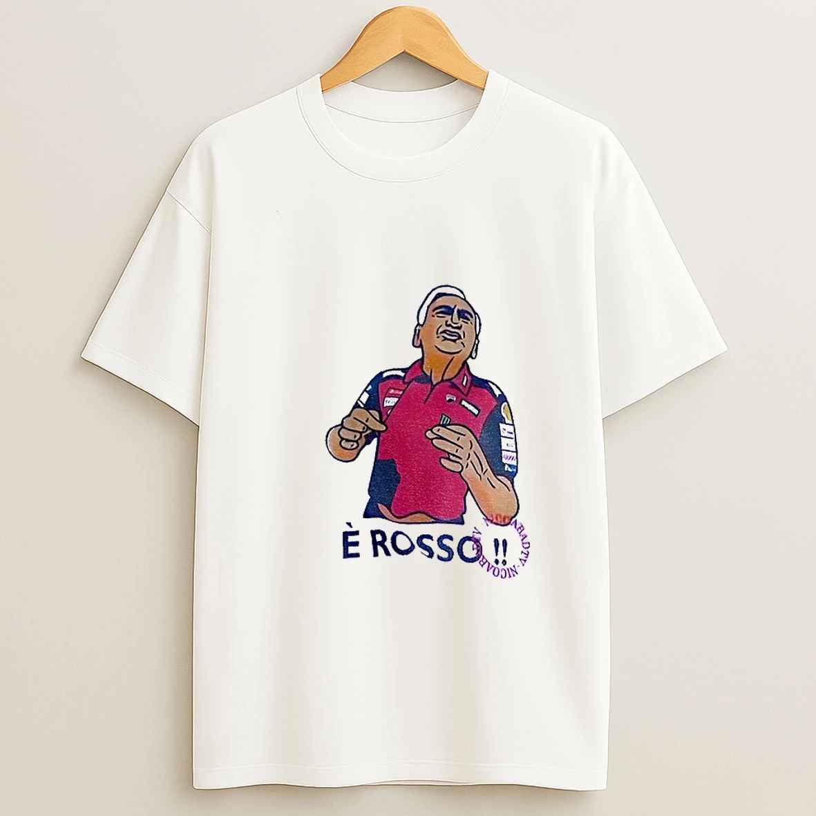Davide Tardozzi Grand Prix 250cc E Rosso Cartoon T Shirt