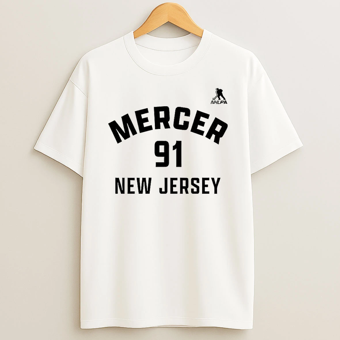 Dawson Mercer New Jersey Devils Ice Hockey Name And Number 91 T Shirt