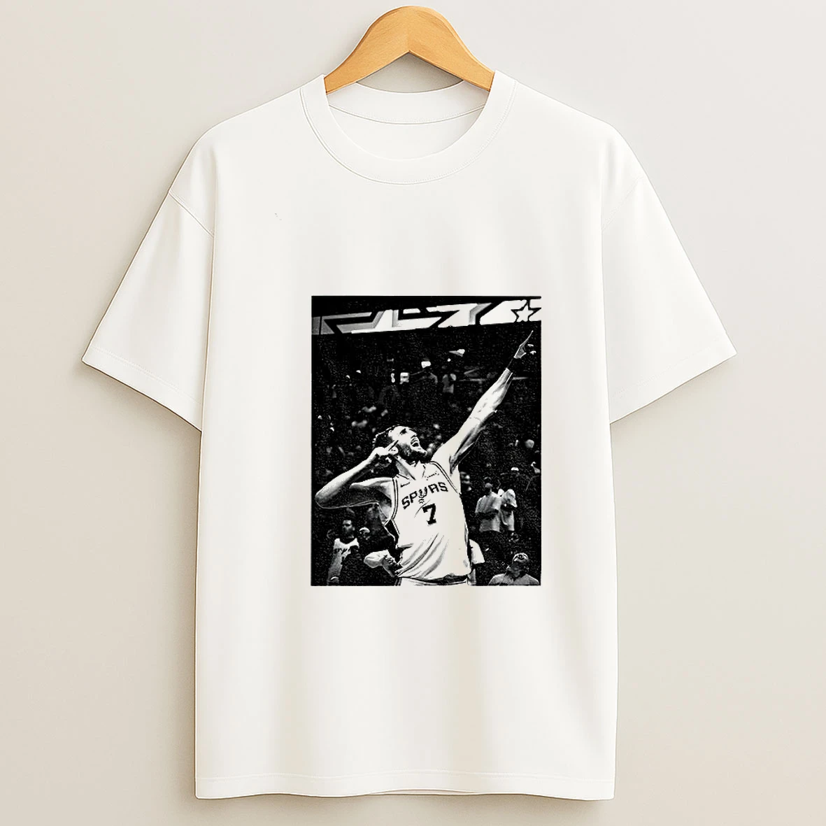 Deaaron Fox Wearing Luke Kornet San Antonio Spurs Basketball Vintage T Shirt