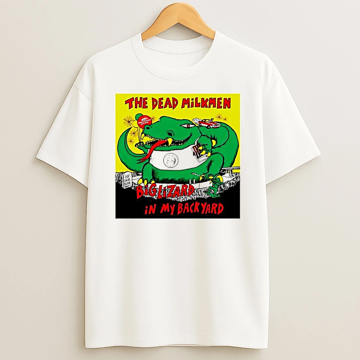 Dead Milkmen Big Lizard In My Backyard 40th Anniversary T Shirt