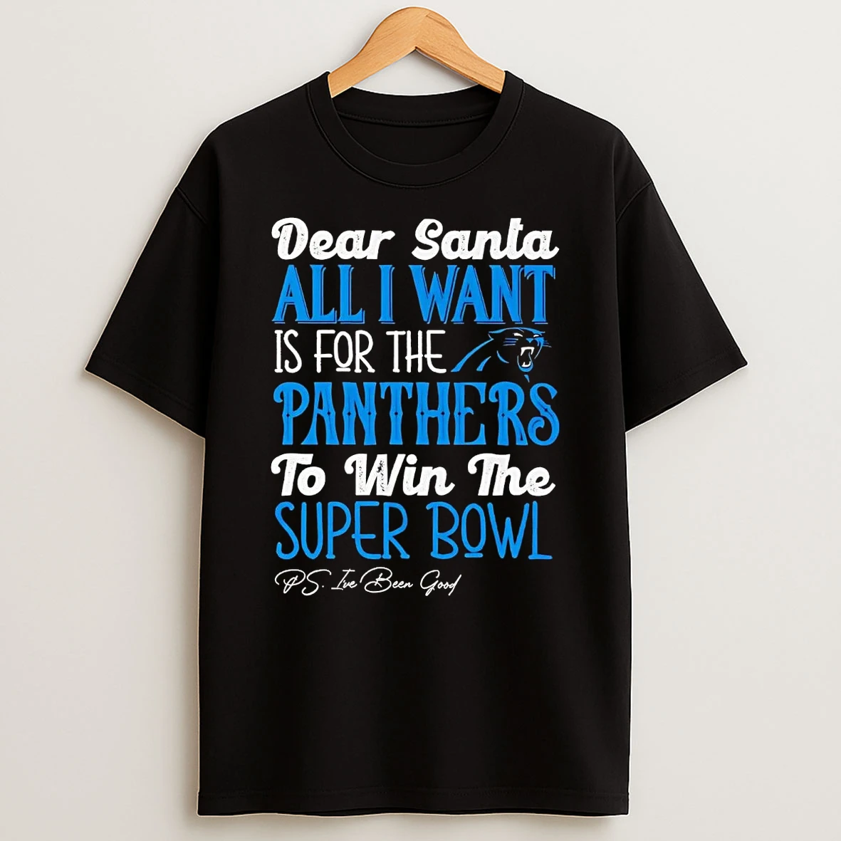 Dead Santa All I Want Is For The Carolina Panthers To Win The Championship T Shirt