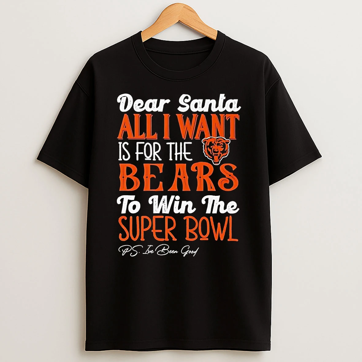 Dead Santa All I Want Is For The Chicago Bears To Win The Championship T Shirt