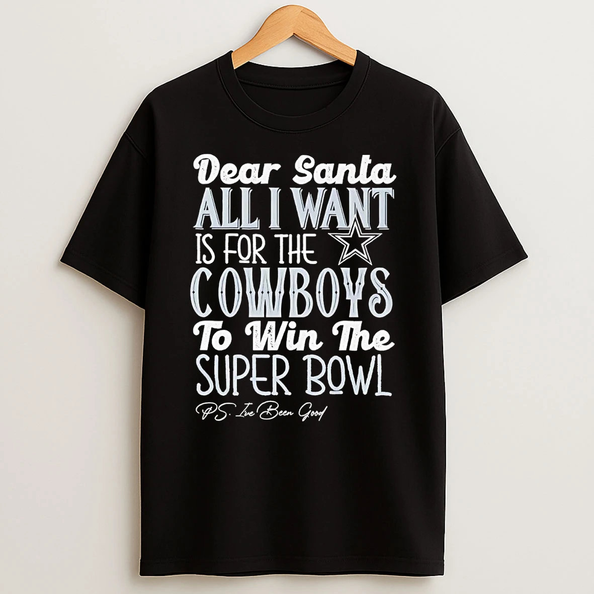 Dead Santa All I Want Is For The Dallas Cowboys To Win The Championship T Shirt