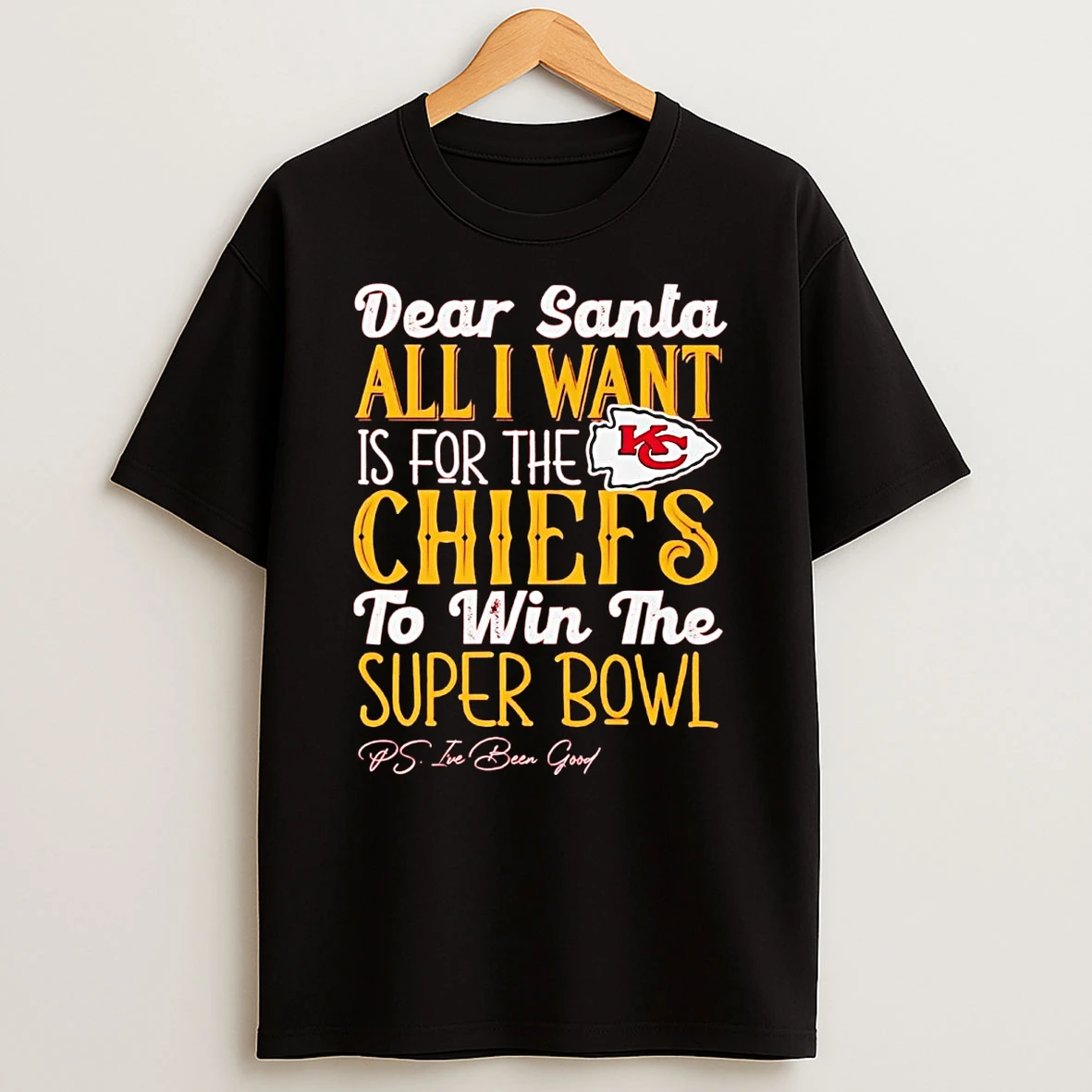 Dead Santa All I Want Is For The Kansas City Chiefs To Win The Championship T Shirt
