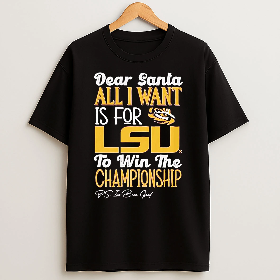 Dead Santa All I Want Is For The Lsu Tigers To Win The Championship T Shirt