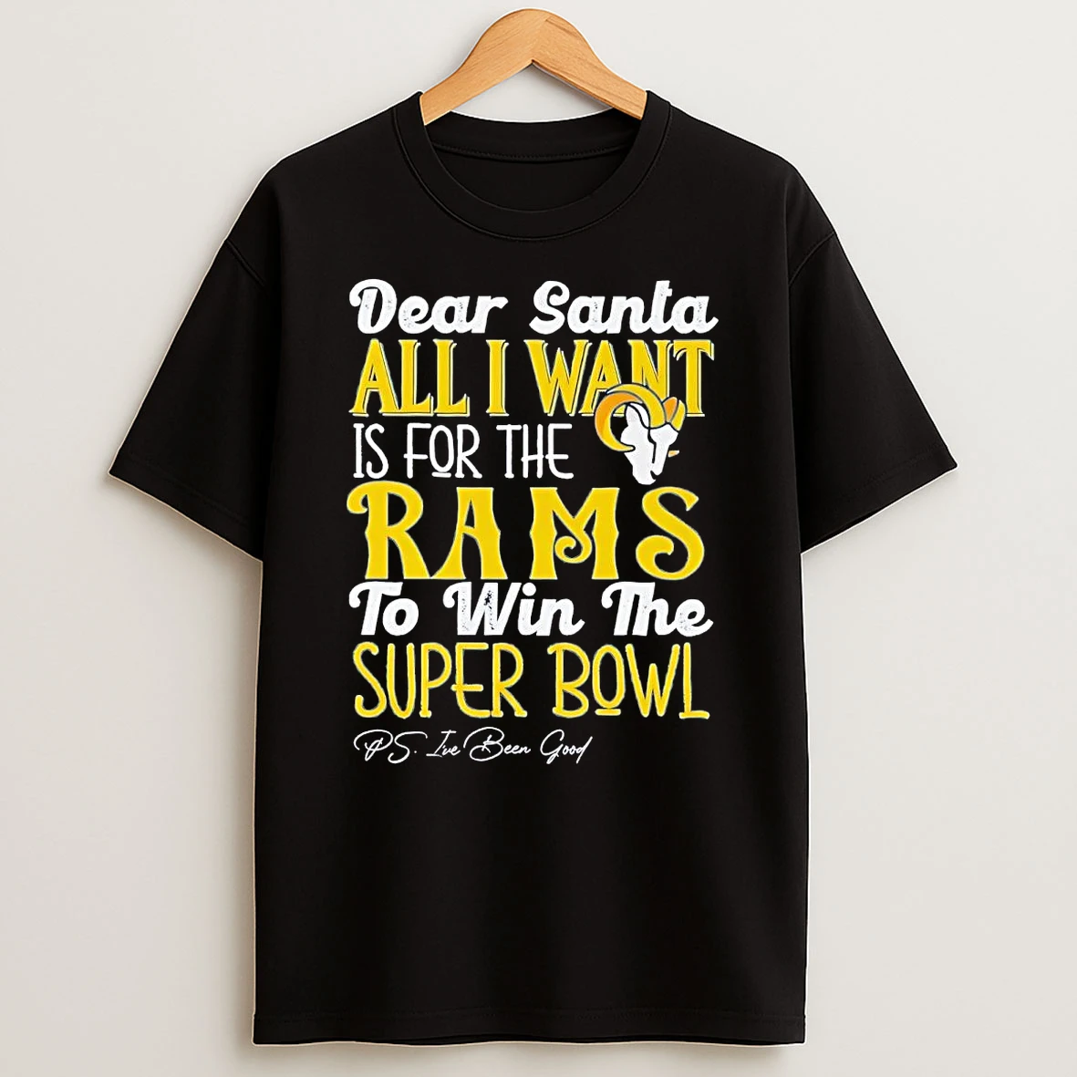Dead Santa All I Want Is For The Los Angeles Rams To Win The Championship T Shirt