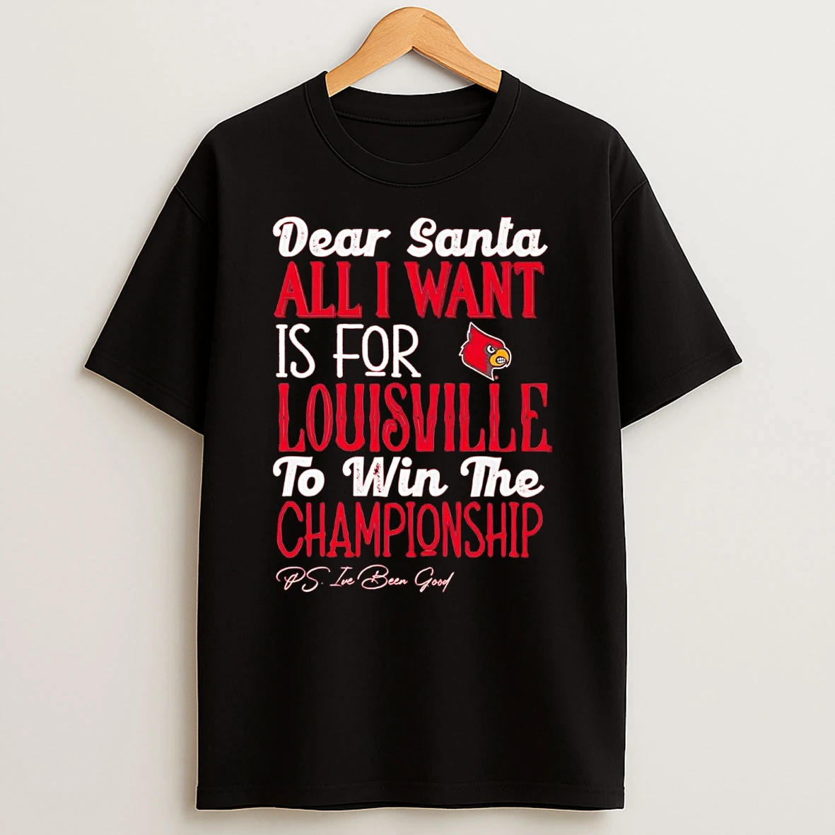 Dead Santa All I Want Is For The Louisville Cardinals To Win The Championship T Shirt