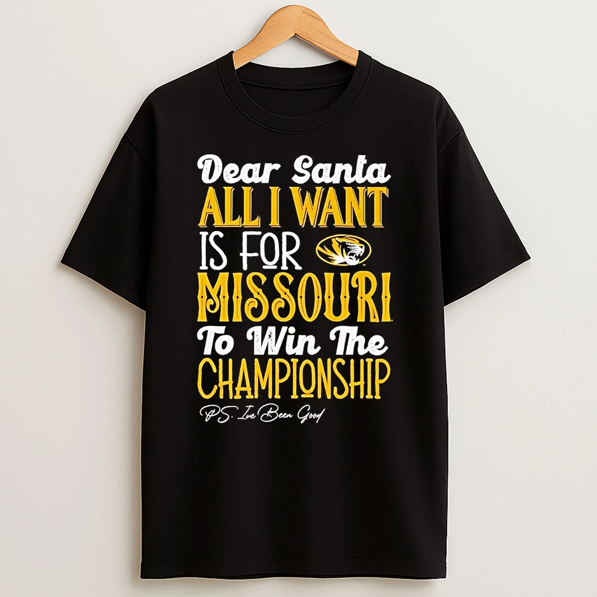 Dead Santa All I Want Is For The Missouri Tigers To Win The Championship T Shirt