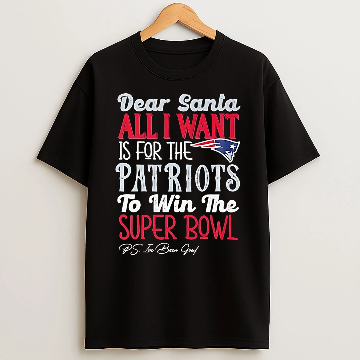 Dead Santa All I Want Is For The New England Patriots To Win The Championship T Shirt