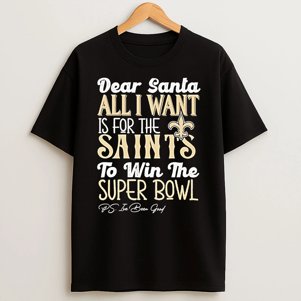 Dead Santa All I Want Is For The New Orleans Saints To Win The Championship T Shirt