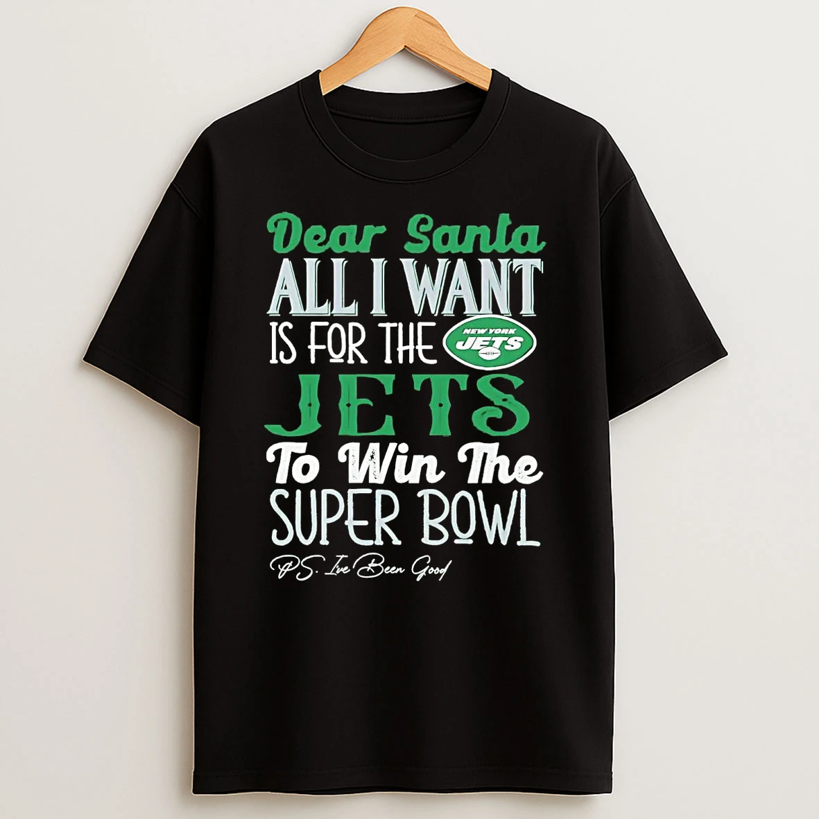 Dead Santa All I Want Is For The New York Jets To Win The Championship T Shirt