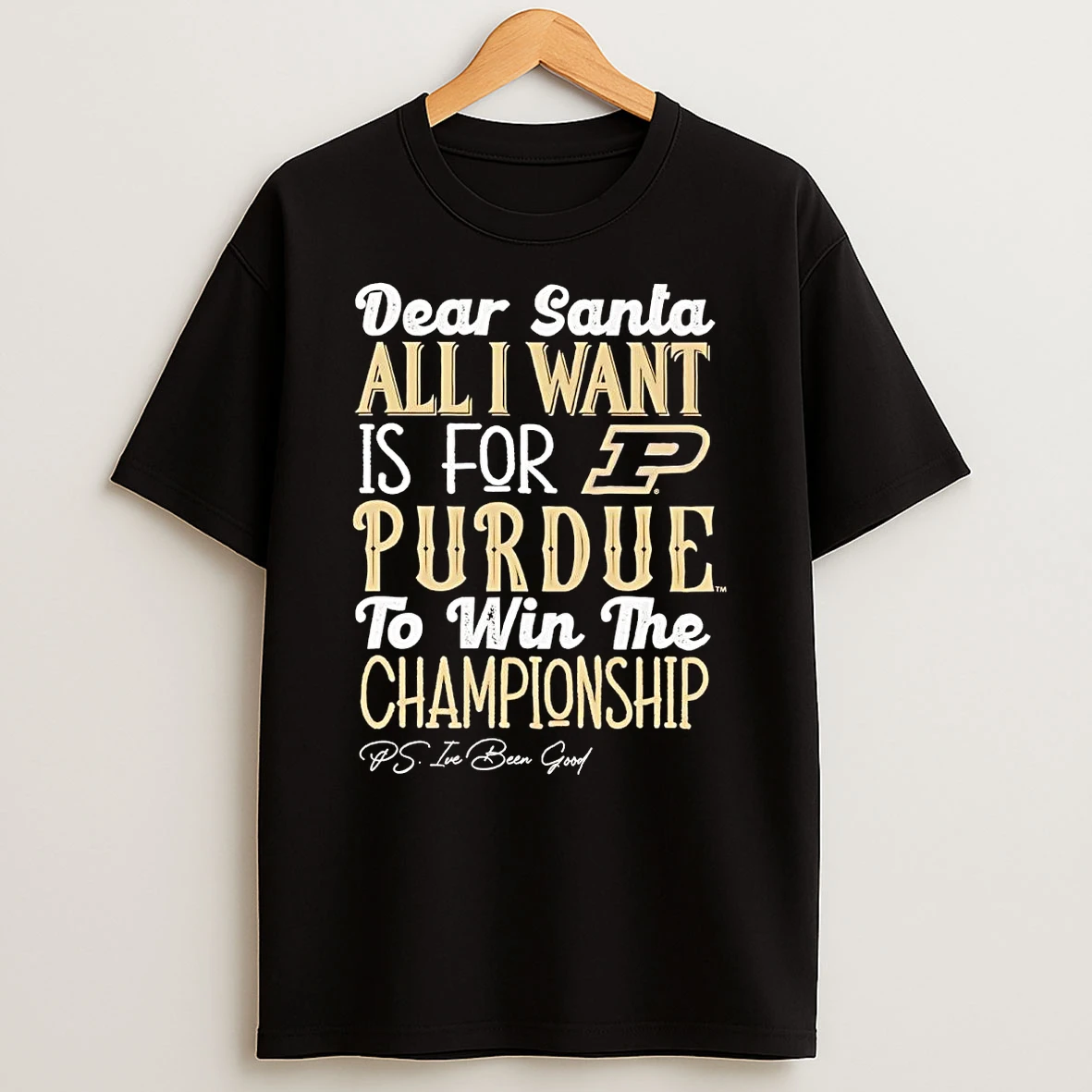 Dead Santa All I Want Is For The Purdue Boilermakers To Win The Championship T Shirt