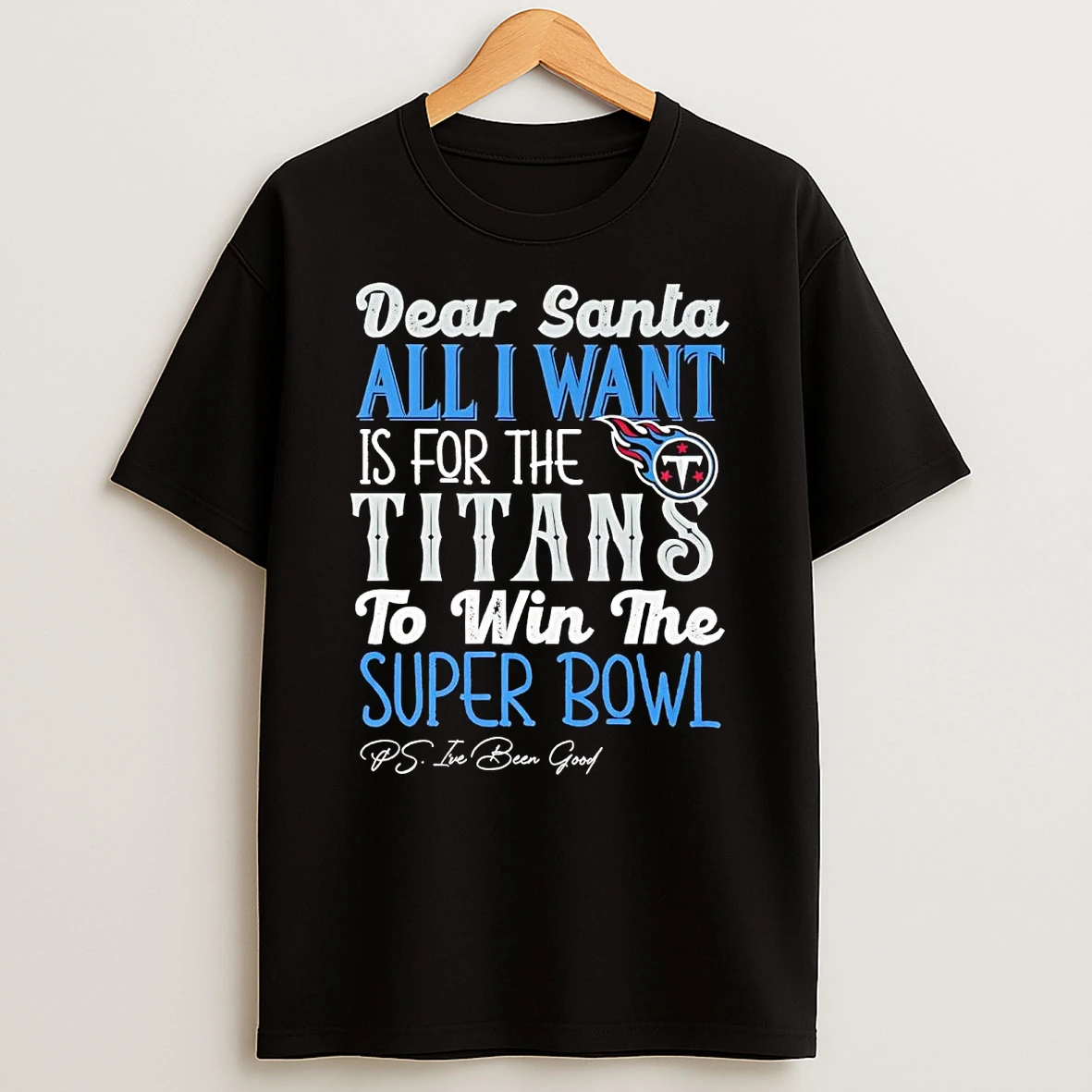 Dead Santa All I Want Is For The Tennessee Titans To Win The Championship T Shirt