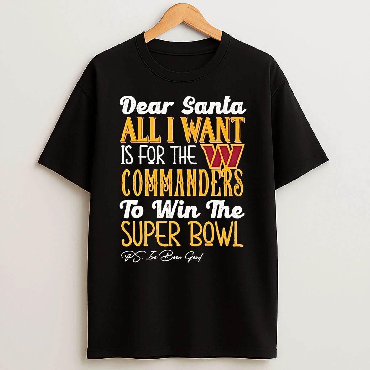 Dead Santa All I Want Is For The Washington Commanders To Win The Championship T Shirt