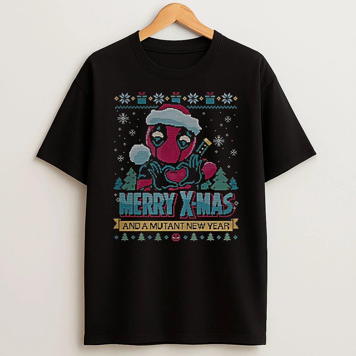 Deadpool Merry Xmas And A Mutant New Year Ugly Christmas T Shirt