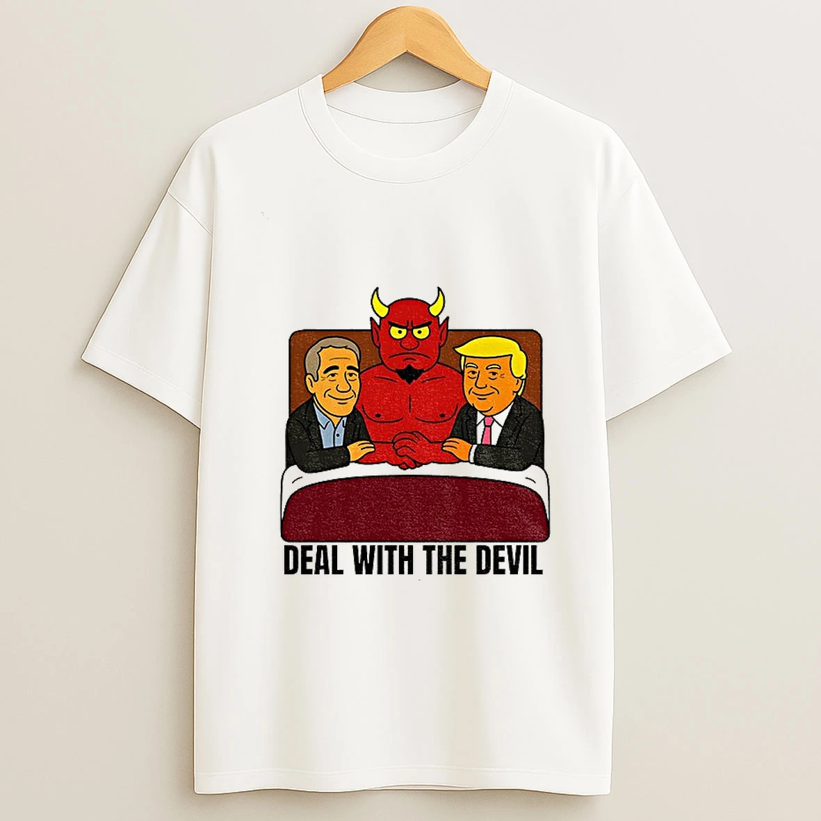 Deal With The Devil Trump Epstein Satan South Park Parody T Shirt