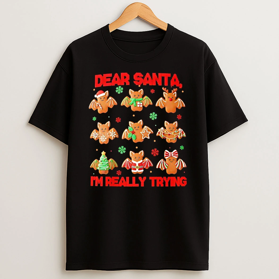 Dear Santa Im Really Trying Halloween Lover T Shirt
