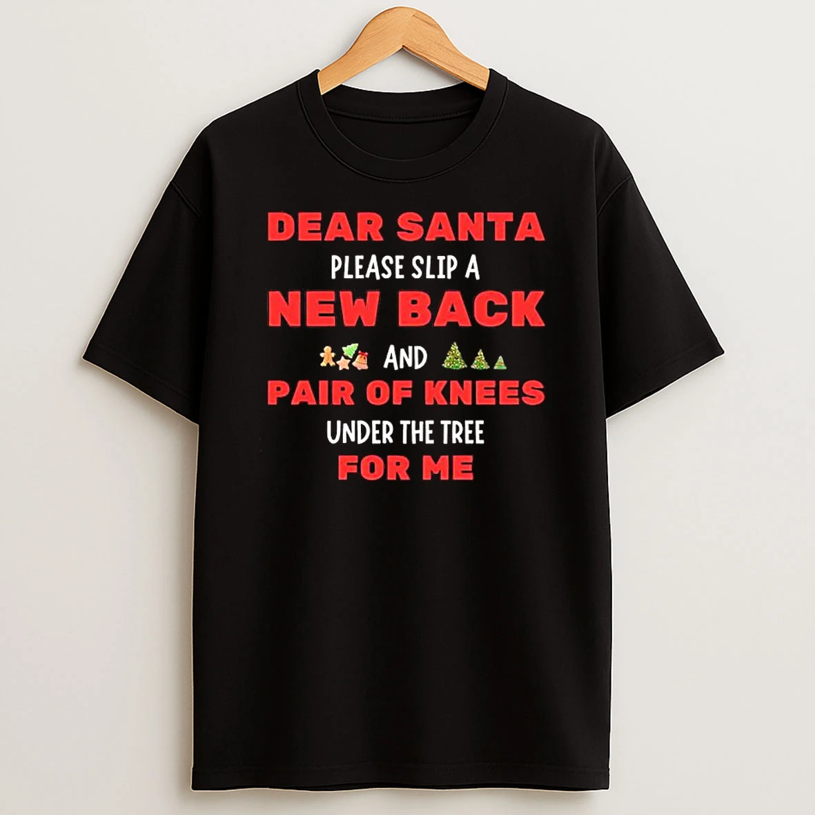 Dear Santa Please Slip A New Back And A Pair Of Knees Under The Tree For Me T Shirt