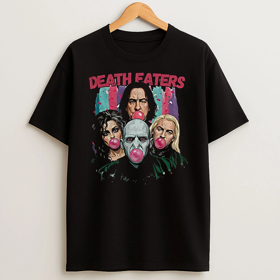 Death Eaters Bellatrix Lestrange Lord Voldemort Lucius Malfoy Severus Snape Blowing Gum T Shirt