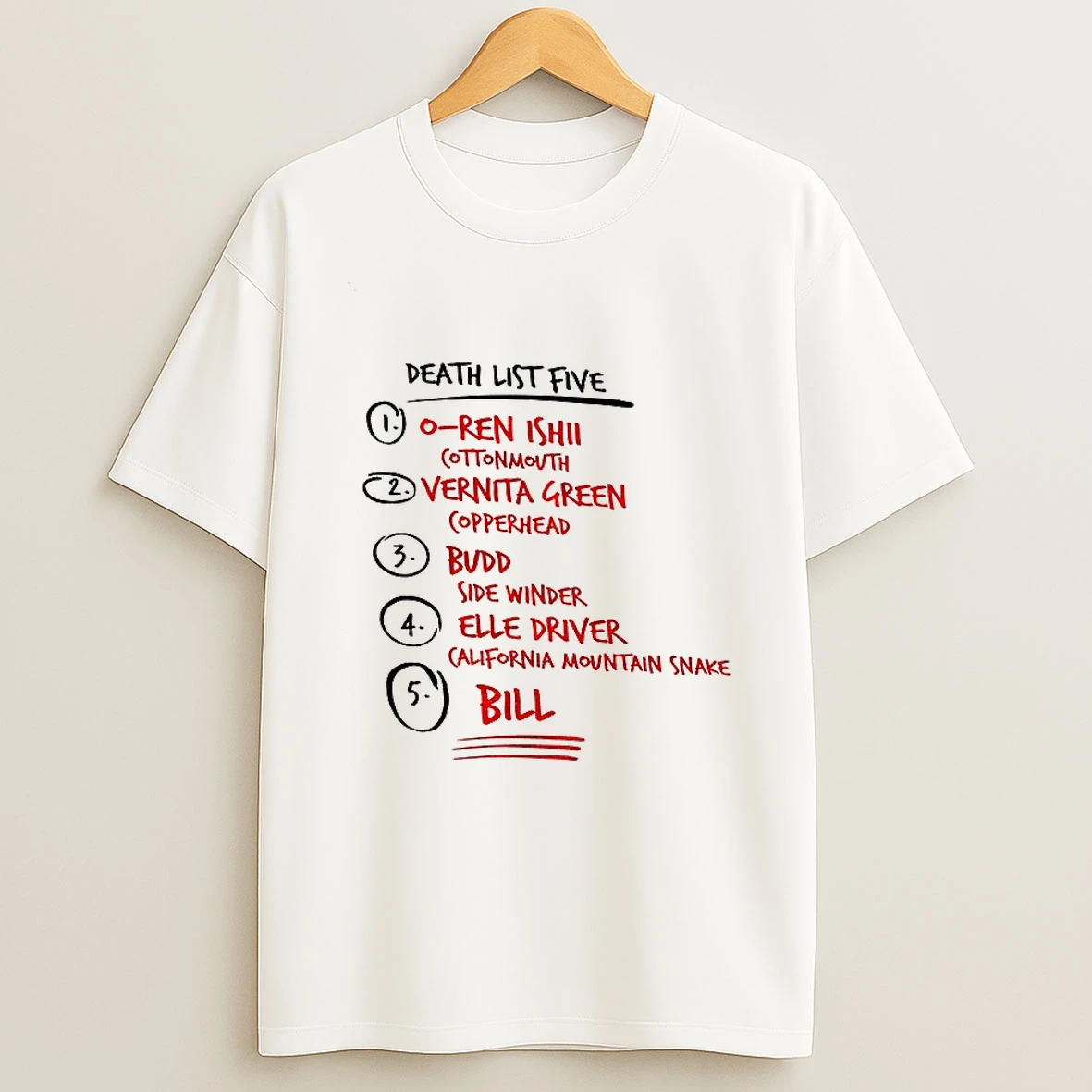 Death List Five Cult Samurai Japan Movie T Shirt