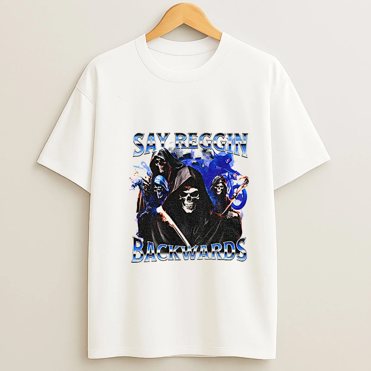 Death Say Reggin Backwards Graphic T Shirt