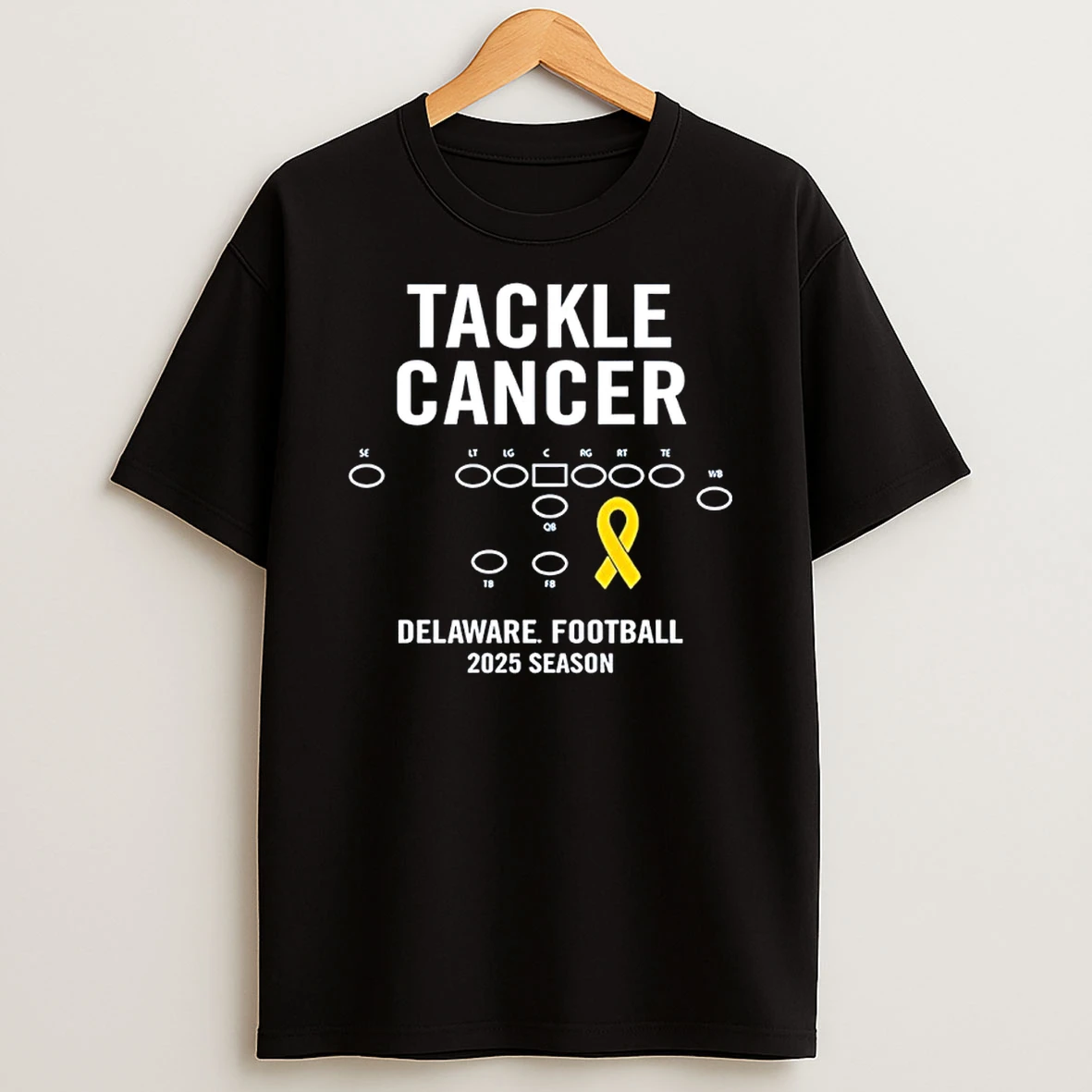 Delaware Blue Tackle Cancer 2025 Season T Shirt