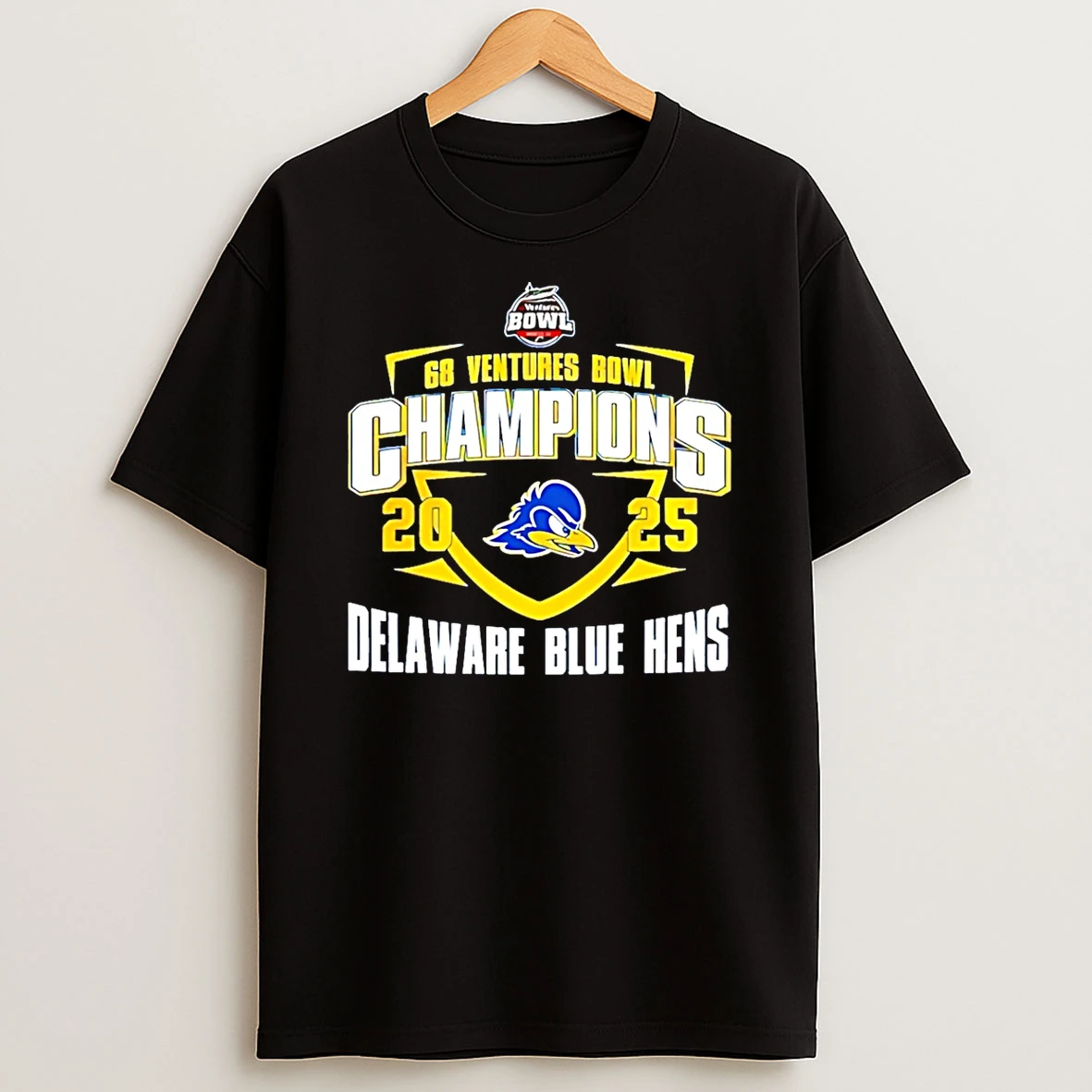 Delaware Fightin Blue Hens 2025 68 Ventures Bowl Champions Classic T Shirt