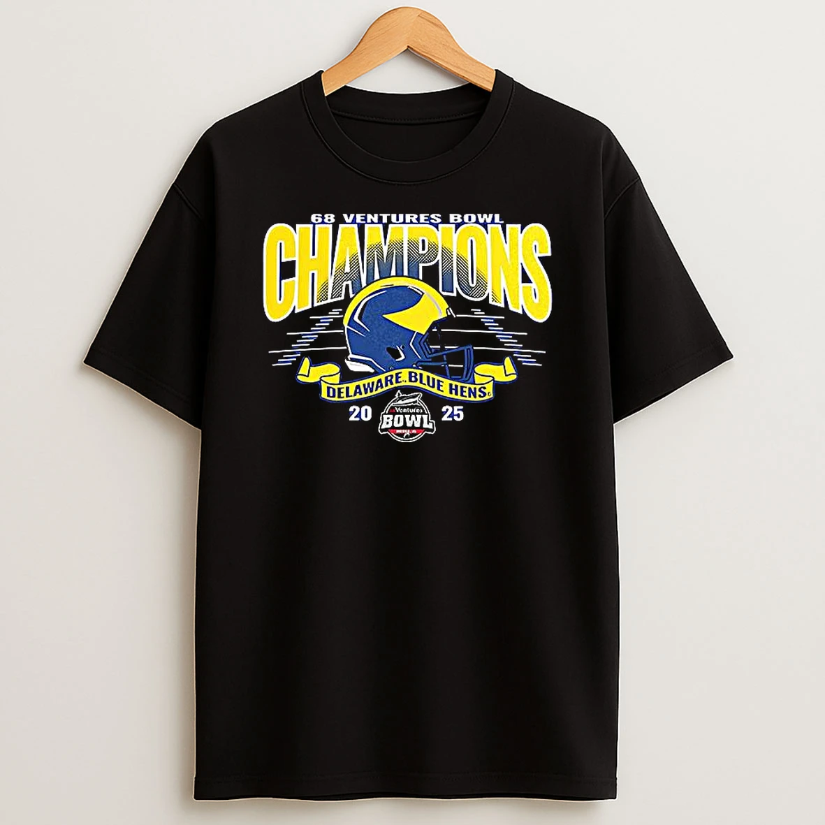 Delaware Fightin Blue Hens 68 Ventures Bowl Champions 2025 T Shirt