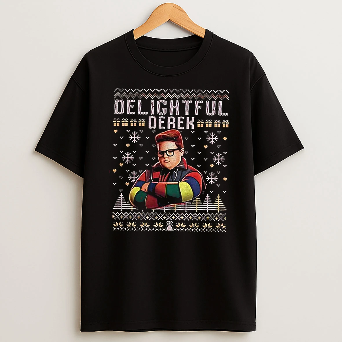 Delightful Derek Ugly Christmas T Shirt
