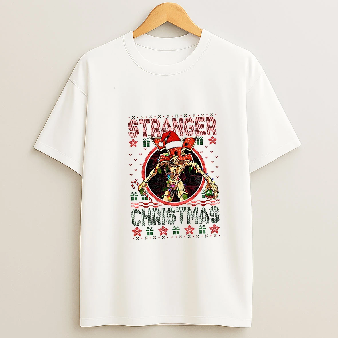 Demogorgon Santa Hat Stranger Things Stranger Christmas T Shirt