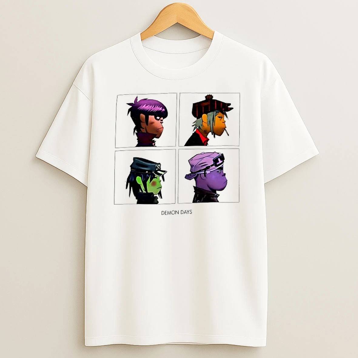 Demon Days Gorillaz Band Four Animated Members Graphic T Shirt