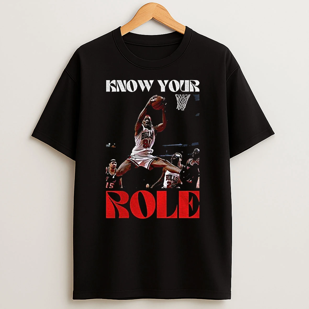 Dennis Rodman Chicago Bulls Basketball Know Your Role T Shirt