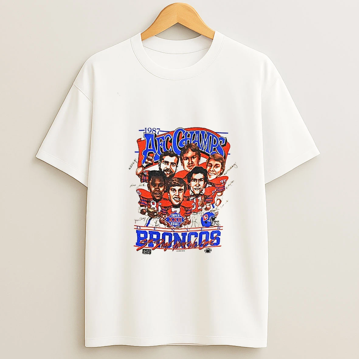 Denver Broncos 1987 Afc Champions Super Bowl Xxii Vintage T Shirt