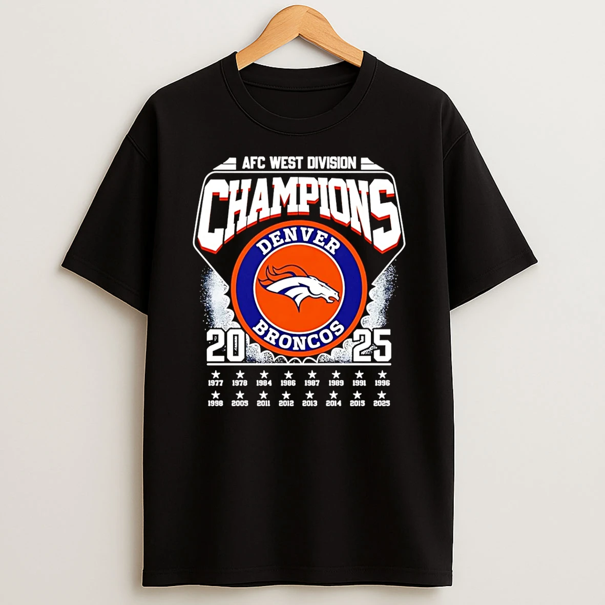 Denver Broncos 2025 Afc West Division Champions 16 Time T Shirt