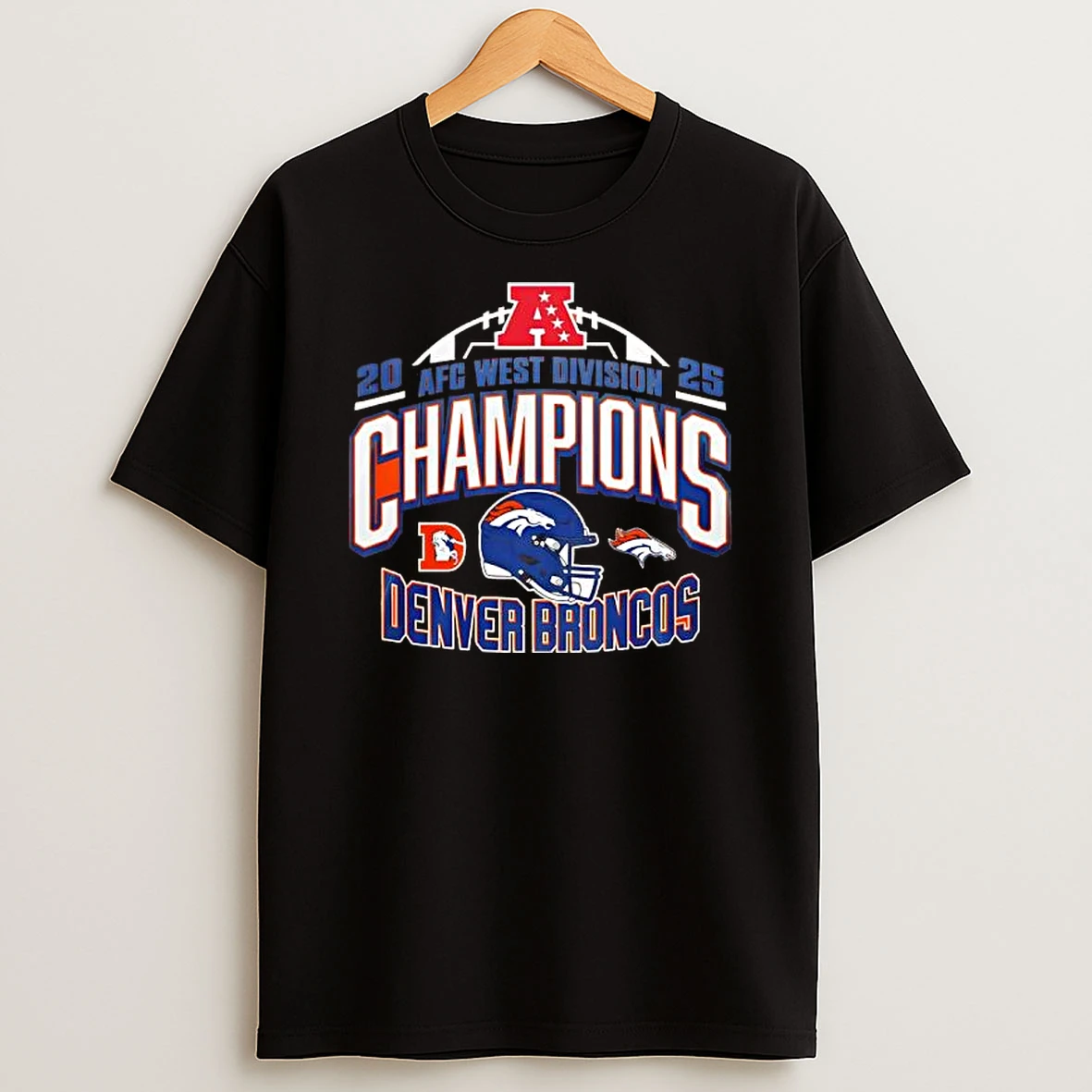 Denver Broncos 2025 Afc West Division Champions Locker Room Trophy Collection T Shirt