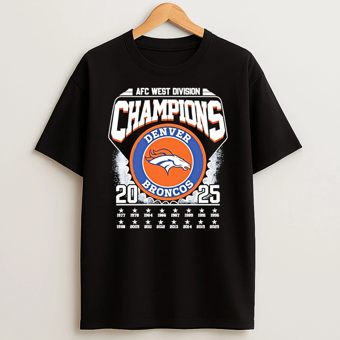 Denver Broncos 2025 Afc West Division Champions T Shirt