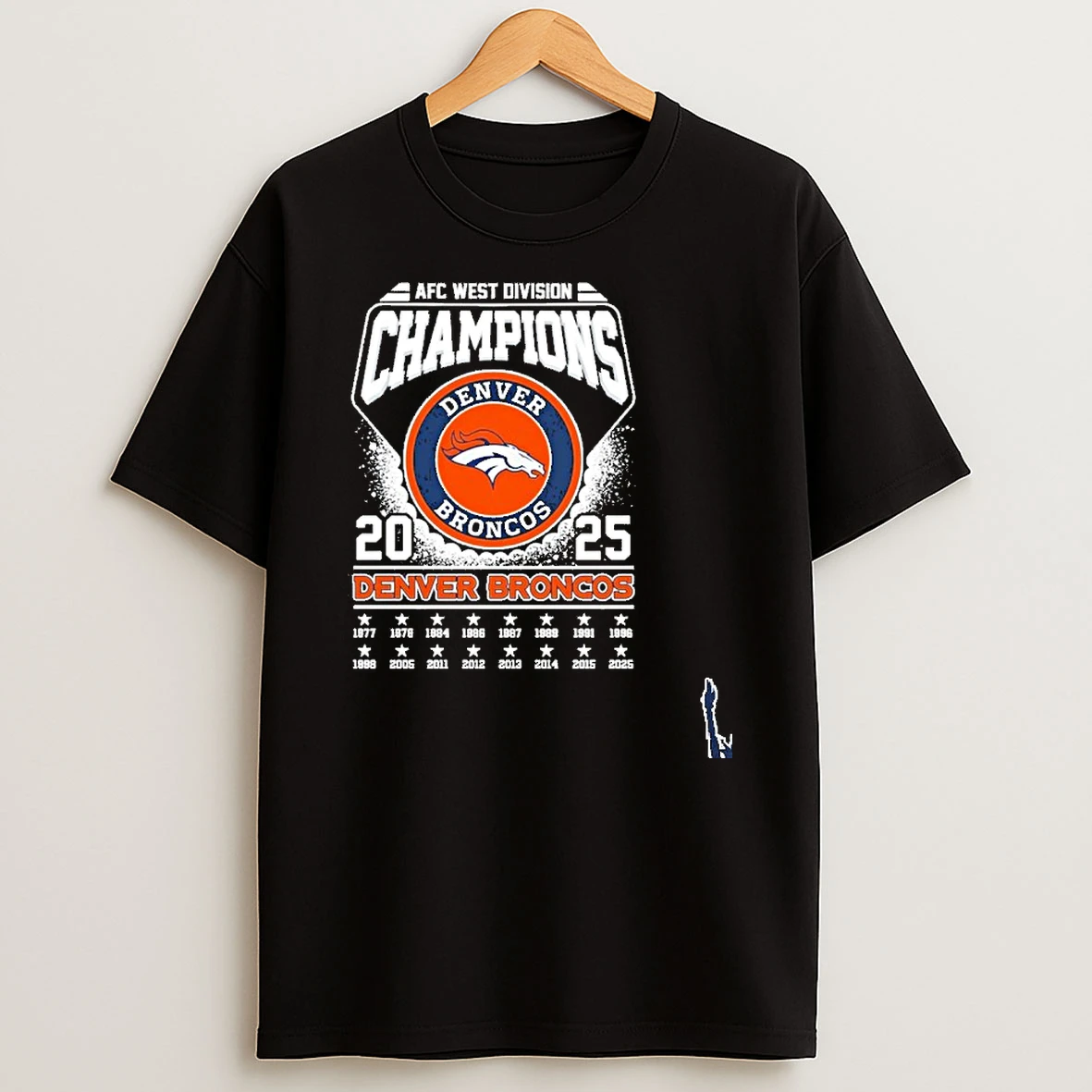 Denver Broncos 2025 Afc West Division Champions Vintage T Shirt