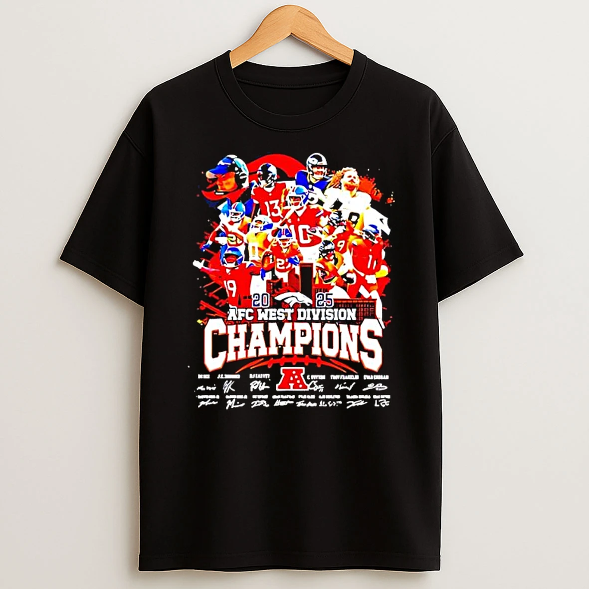 Denver Broncos 2025 Afc West Division Champions Graphic T Shirt