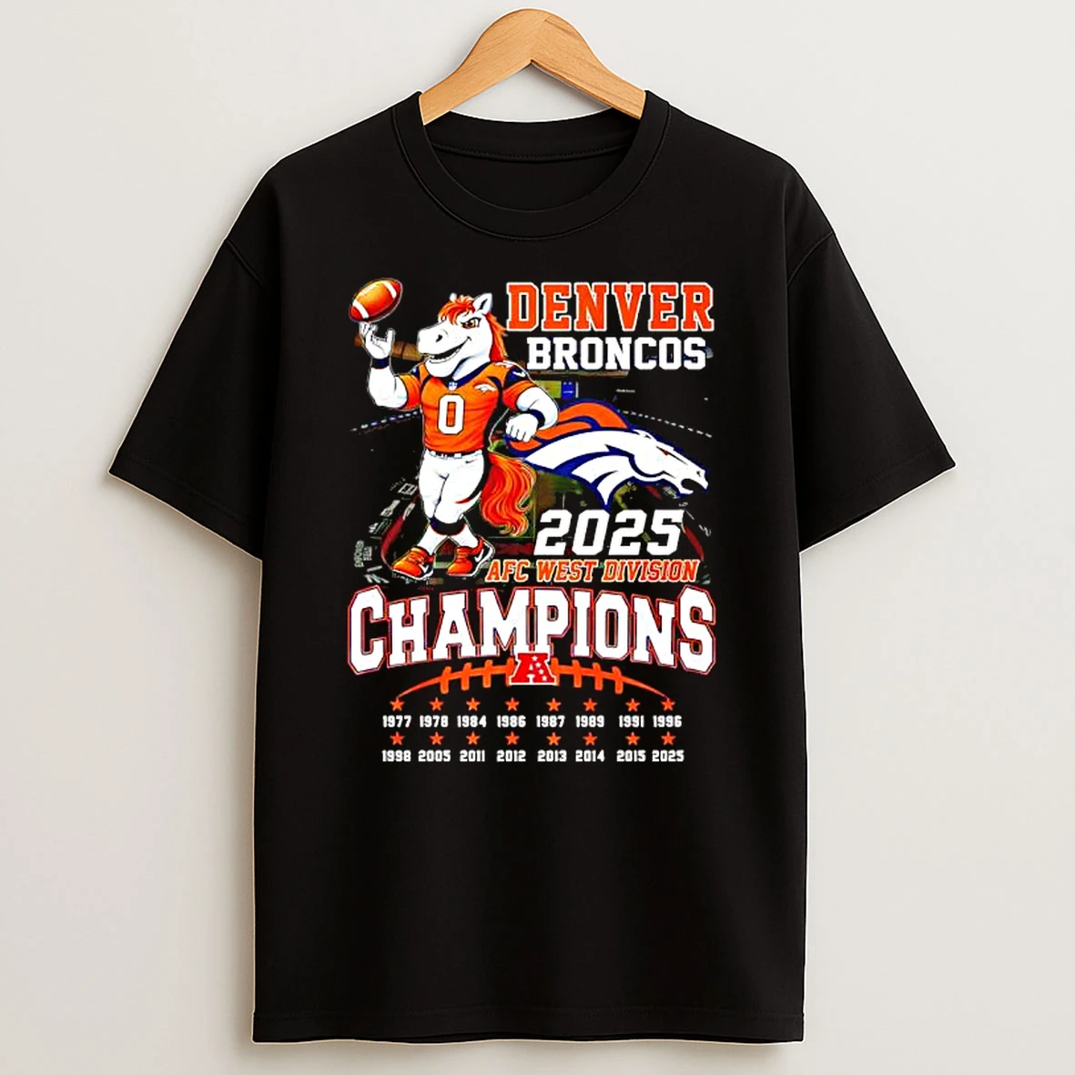 Denver Broncos 2025 Afc West Division Champions Of Years T Shirt