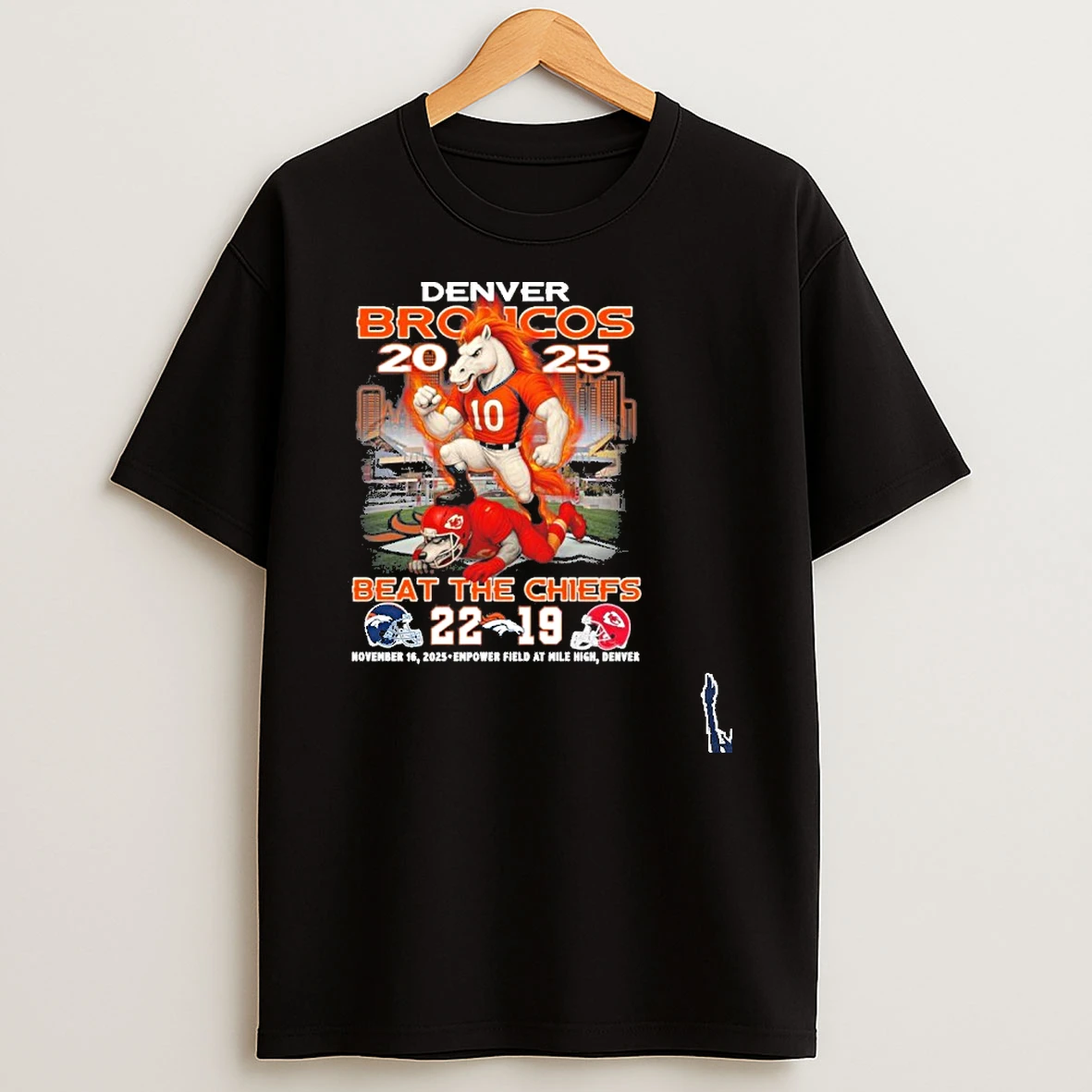 Denver Broncos 2025 Broncos Beat The Chiefs 22 19 Score T Shirt