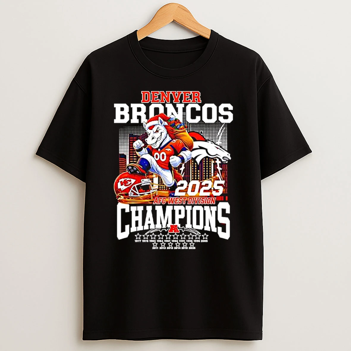 Denver Broncos Afc West Division 2025 Champions Graphic T Shirt