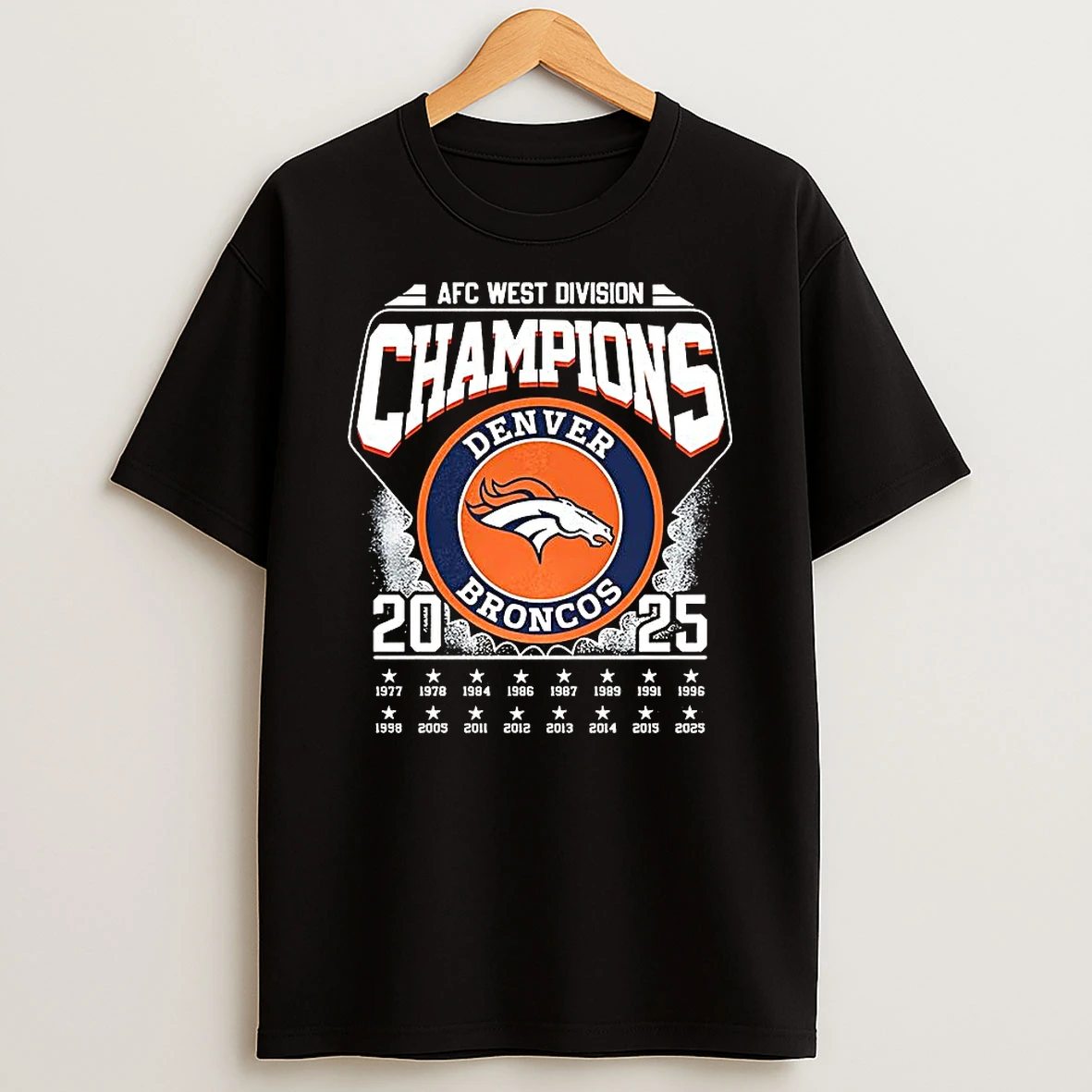 Denver Broncos Afc West Division Champions 2025 Logo T Shirt