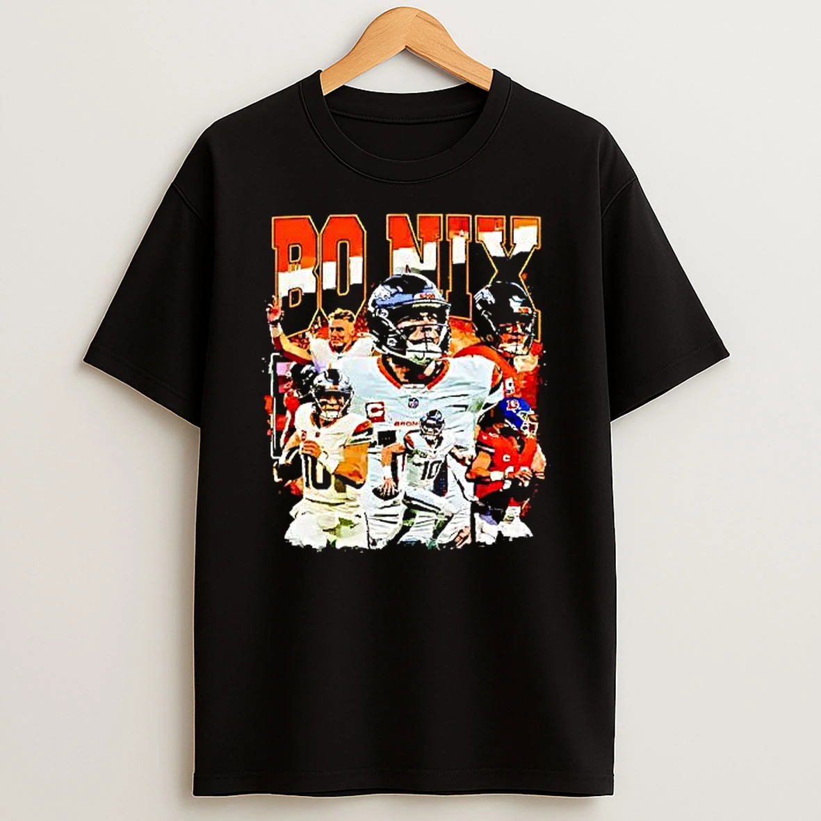 Denver Broncos Bo Nix Football Quarterback Graphic T Shirt