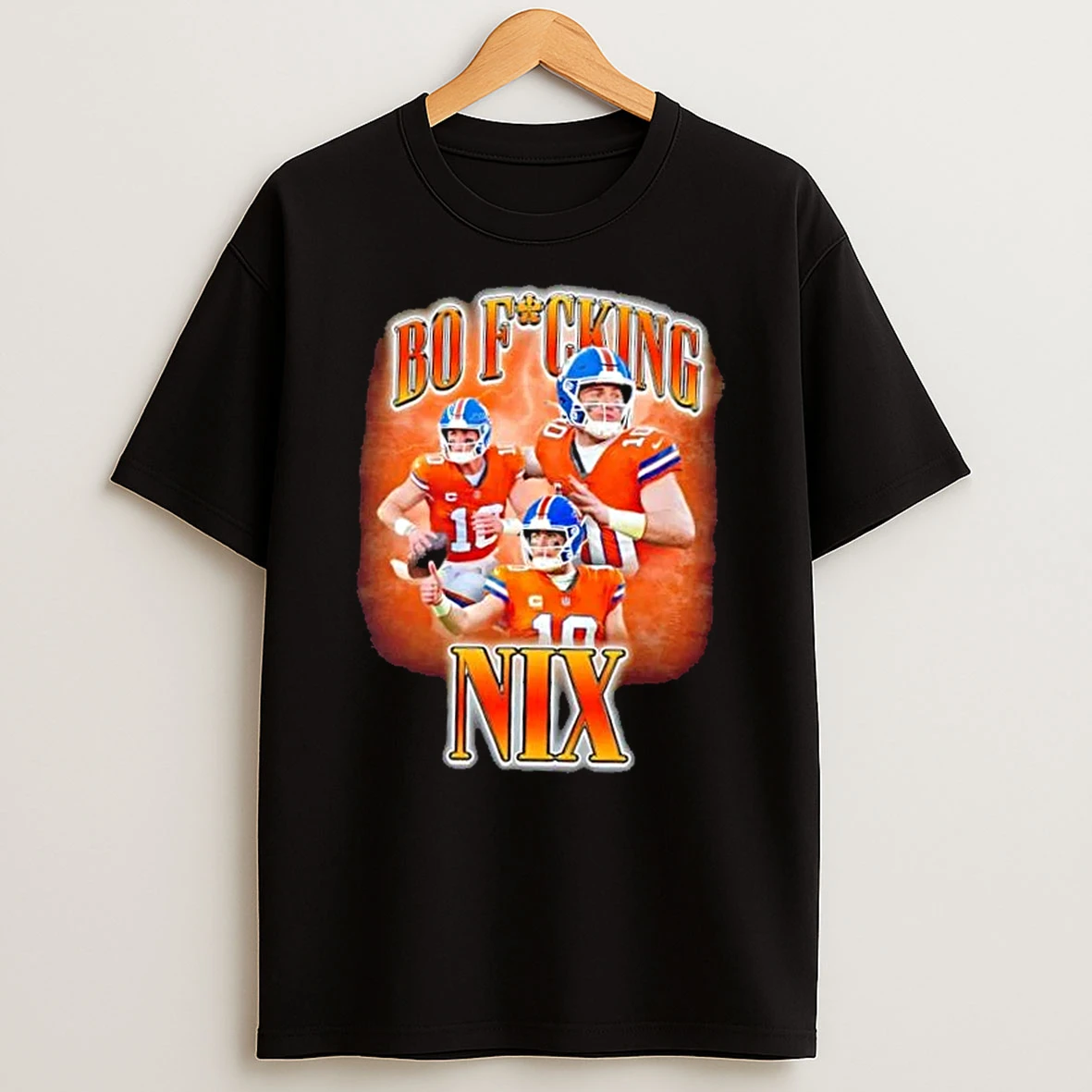 Denver Broncos Bo Nix Fucking Football Graphic T Shirt