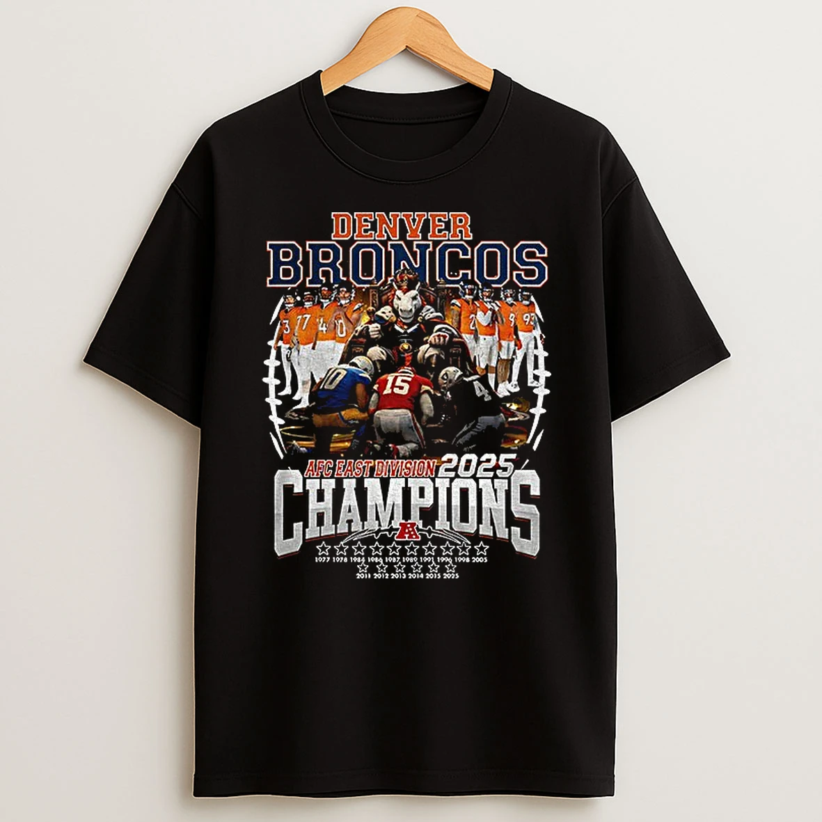 Denver Broncos Football Nfl 2025 Afc East Division Champions T Shirt